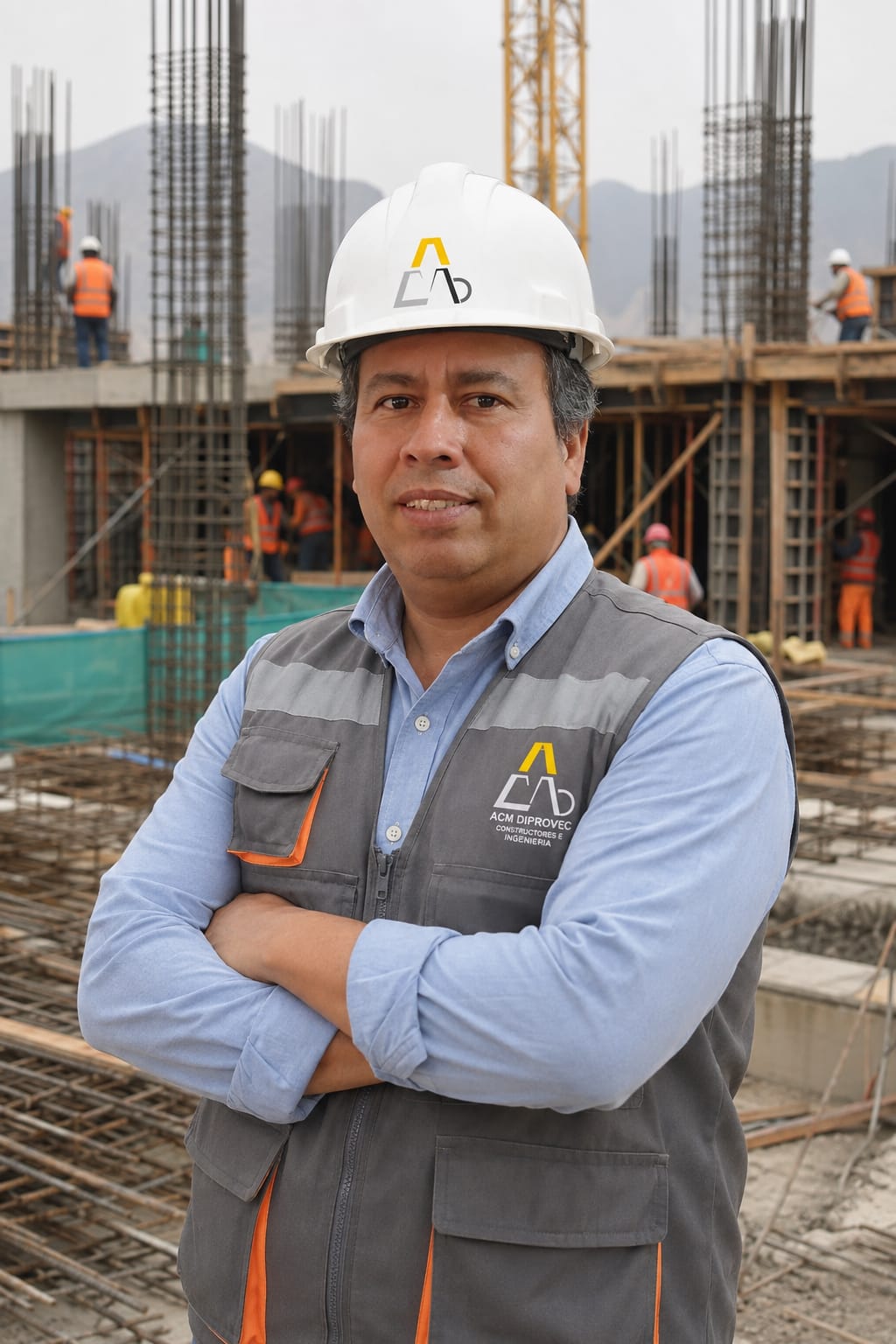 Alejandro Contreras, gerente de ACM Diproyec, en una obra